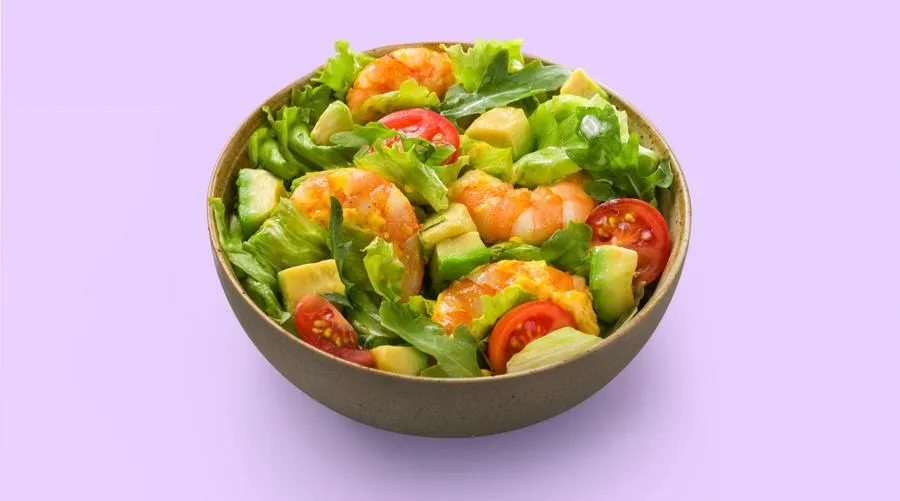 Салат с креветкой и руколой
